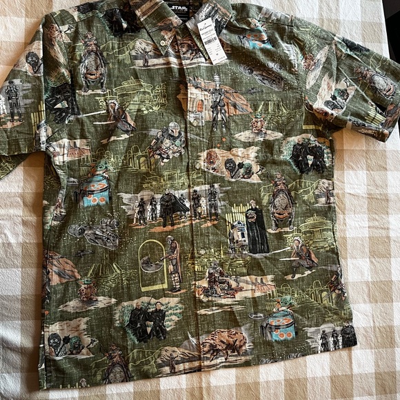 NWT Reyn Spooner Olive Mandalorian Shirt - Picture 2 of 4